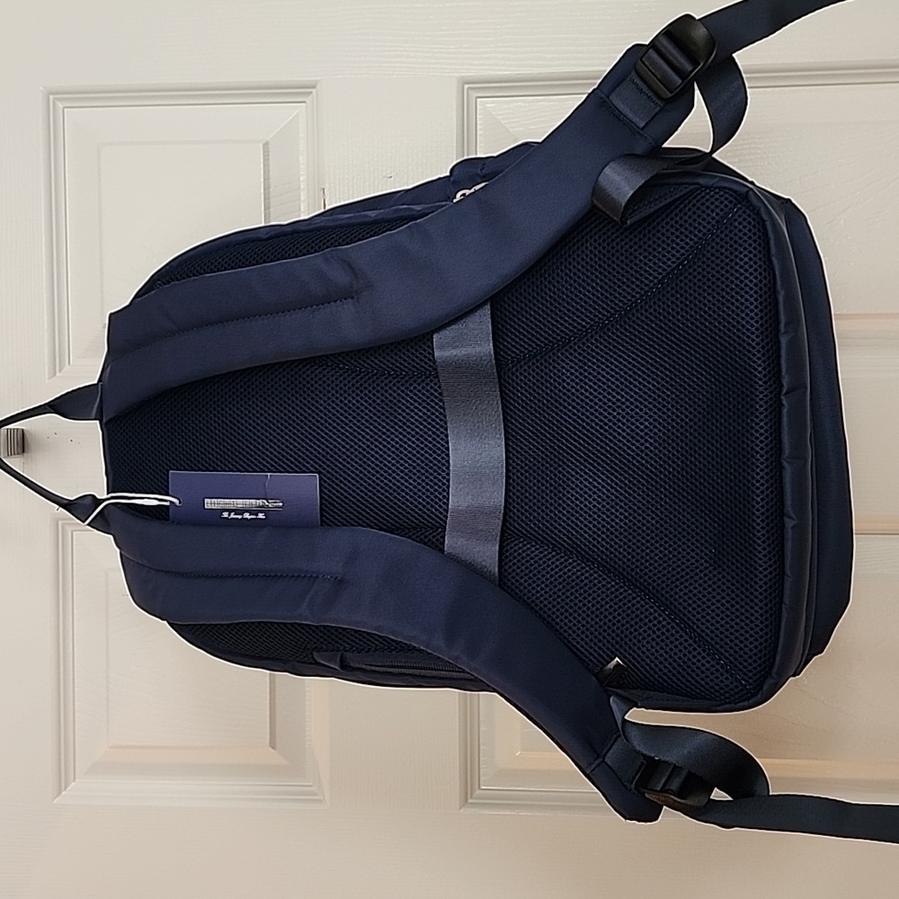 Navy Blue Laptop Travel Backpack RFID safe - Picture 3 of 15